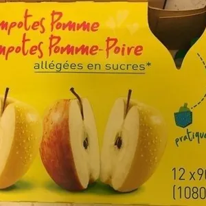 Compotes de pommes et pommes-poires