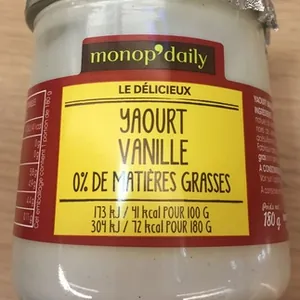 Yaourt vanille
