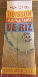 Boisson végétale à base de Riz