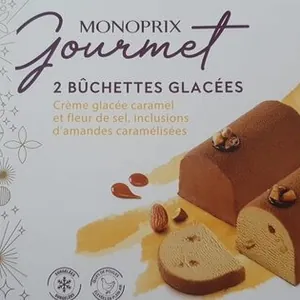 2 bûchettes glacées caramel