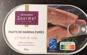 Filets de harengs fumés à l'huile de colza