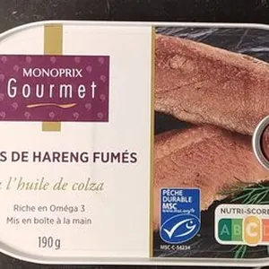 Filets de harengs fumés à l'huile de colza