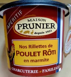 Prunier rillettes de poulet roti en marmite