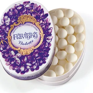 Boite ovale violette