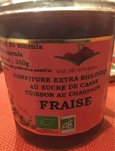 Confiture extra biologique au sucre de canne Fraise