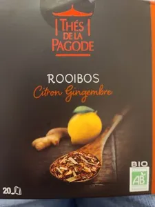 The ROOIBOS CITRON GINGEMBRE 20 SACHETS