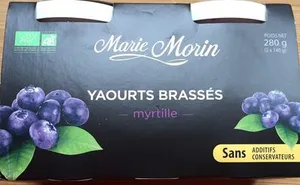 Yaourts brassés myrtille BIO