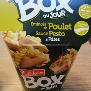 Box du jour émincés de poulet sauce pesto