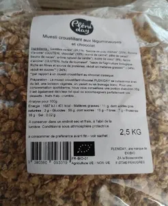 Müesli croustillant aux légumineuses et chocolat