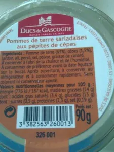 Pommes de terre sarladaises