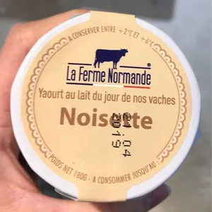 Yaourt au lait du jour de nos vaches noisette