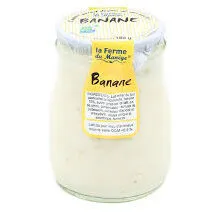 Yaourt à la Banane au lait du jour de nos vaches