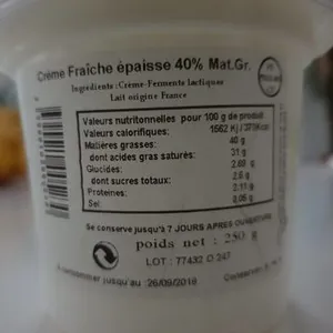 Crème fraîche épaisse