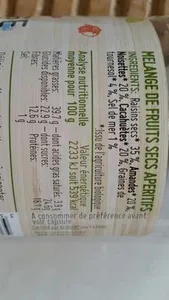 Mélange de Fruits Secs Apéritifs