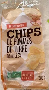 Chips de pommes de terre ondulees