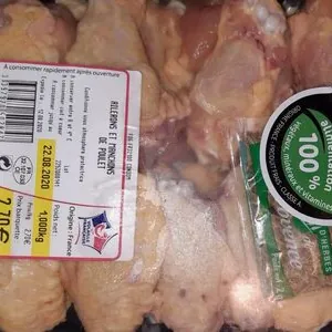 Ailerons et manchons de poulet