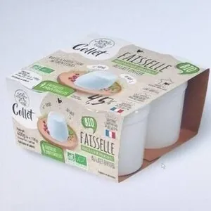 Faisselle bio, fromage blanc au lait pasteurise, les 4 pots de