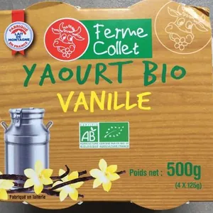 Yaourt bio vanille