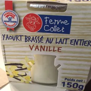 Yaourt Brassé au lait entier Vanille