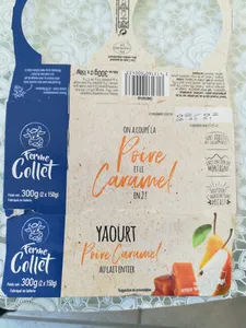 Yaourt au lait entier poire caramel