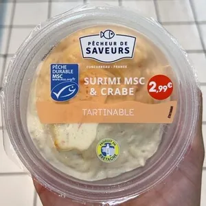 Surimi msc et crabe