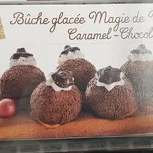 Bûche glacée magie de Noël caramel chocolat brownie