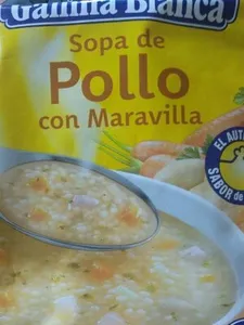 Sopa de pollo con maravilla