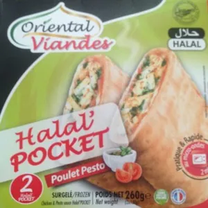 Halal'pocket poulet pesto