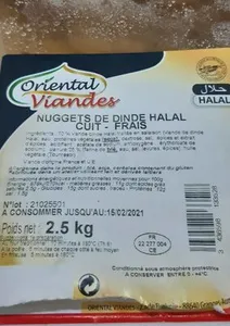 Nuggets de dinde halal