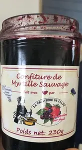 Confiture de myrtille sauvage