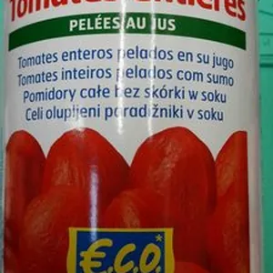 Tomates entières pelées au jus