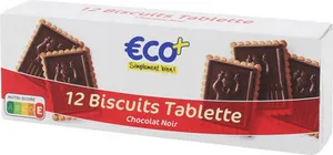 Biscuit tablette chocolat noir