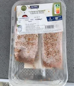 2 pavés de saumon Tomate Ail Origan