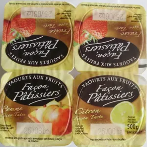Yaourts aux fruits Façon Pâtissiers (Fraise, Pomme, Citron)