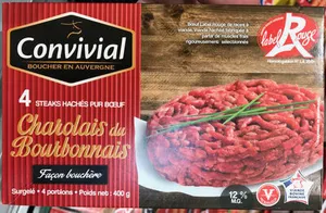 4 steaks hachés pur boeuf Charolais Façon bouchère