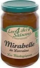 Confiture bio de mirabelles de Lorraine LES 4 SAISONS