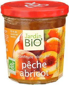 Jardin Bio Confiturepeche Abricot Bio 320G