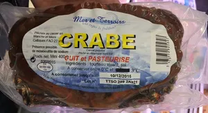 Crabe cuit et pasteurisé