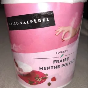 Sorbet Fraise Menthe Poivrée