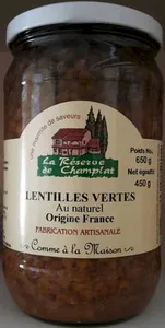 Lentilles vertes au naturel