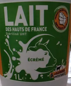 Lait écrémé des hauts de France