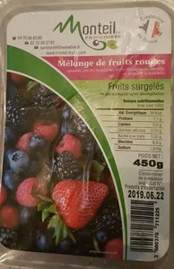 Mélange de fruits rouges surgelés