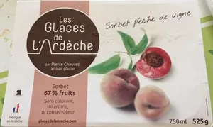 Sorbet pêche de vigne