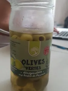 Olives vertes dénoyautées aux herbes de Provence