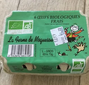 6 oeufs biologiques frais