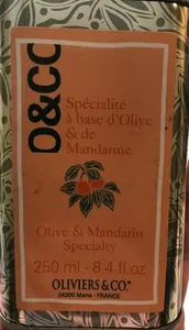 Specialité a base d'olive et de mandarine
