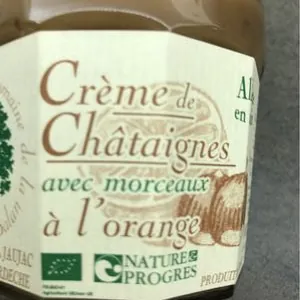 Crème de châtaignes avec morceaux à l'orange