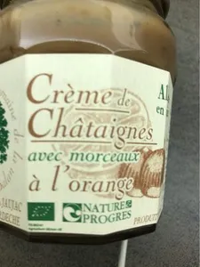 Crème de châtaignes avec morceaux à l'orange