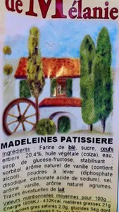 Madeleines pâtisserie