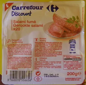 Salami fumé Carrefour Discount